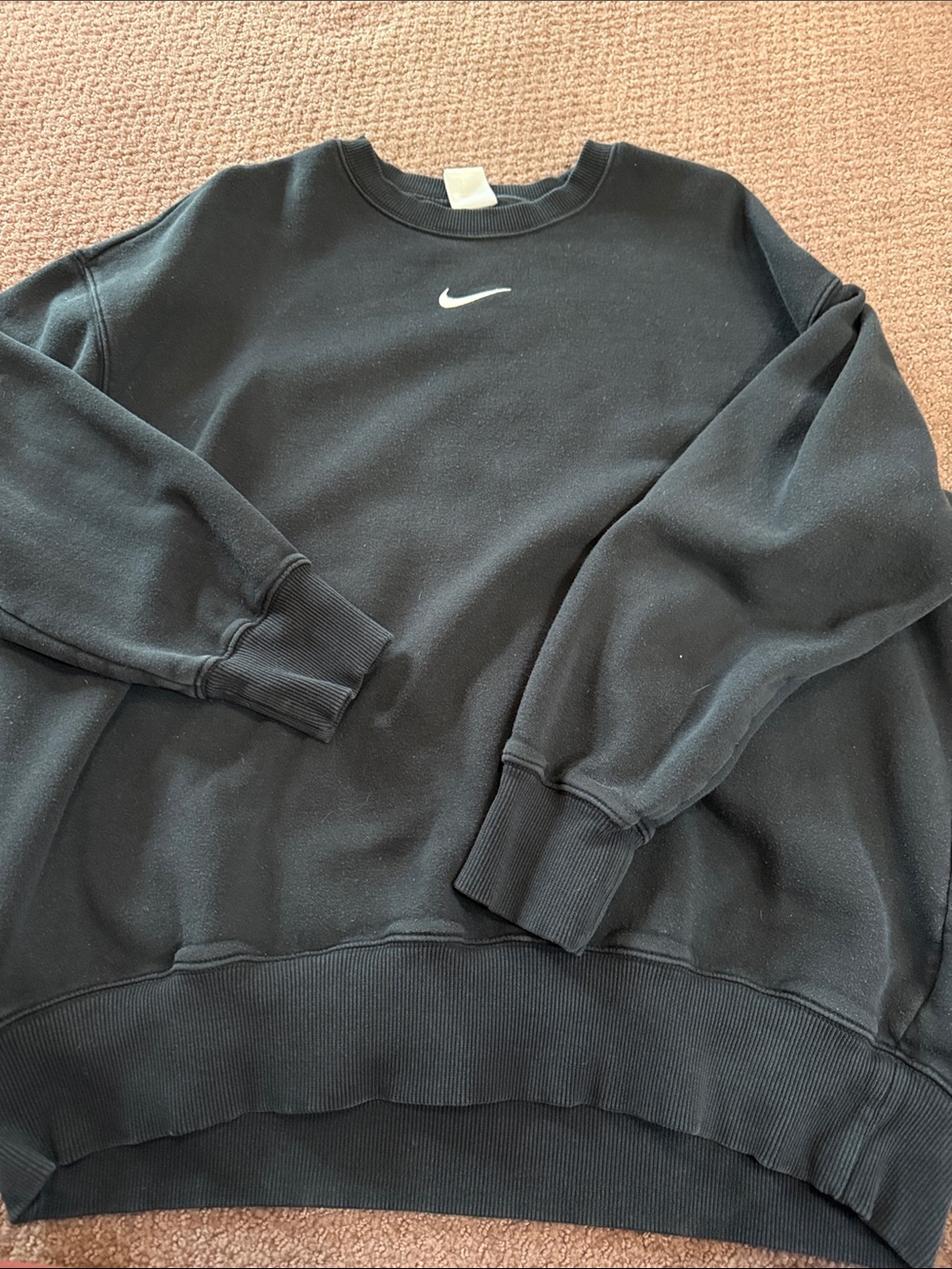 Nike Black Crewneck Sweatshirt with White Swoosh